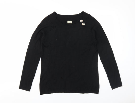 Viyella Women’s Black Pullover Jumper, Size L