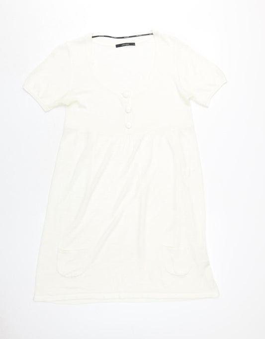 Vero Moda Women’s White Knee Length T-Shirt Dress