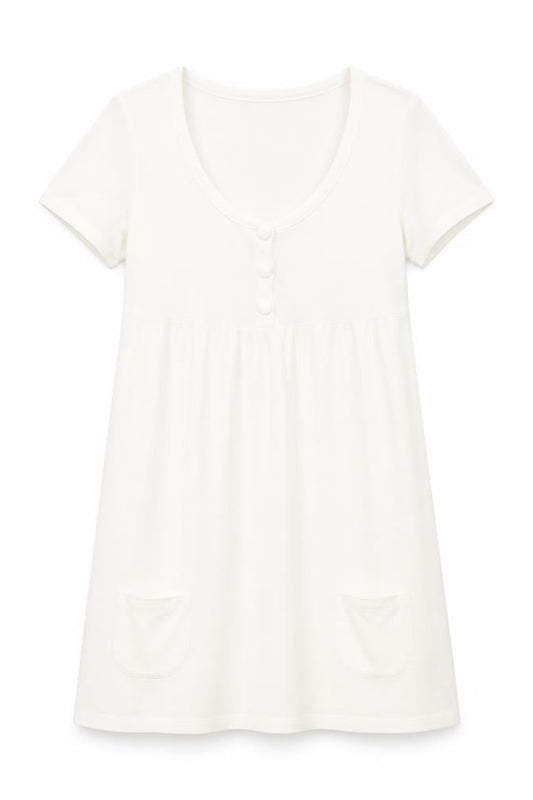 Vero Moda Women’s White Knee Length T-Shirt Dress