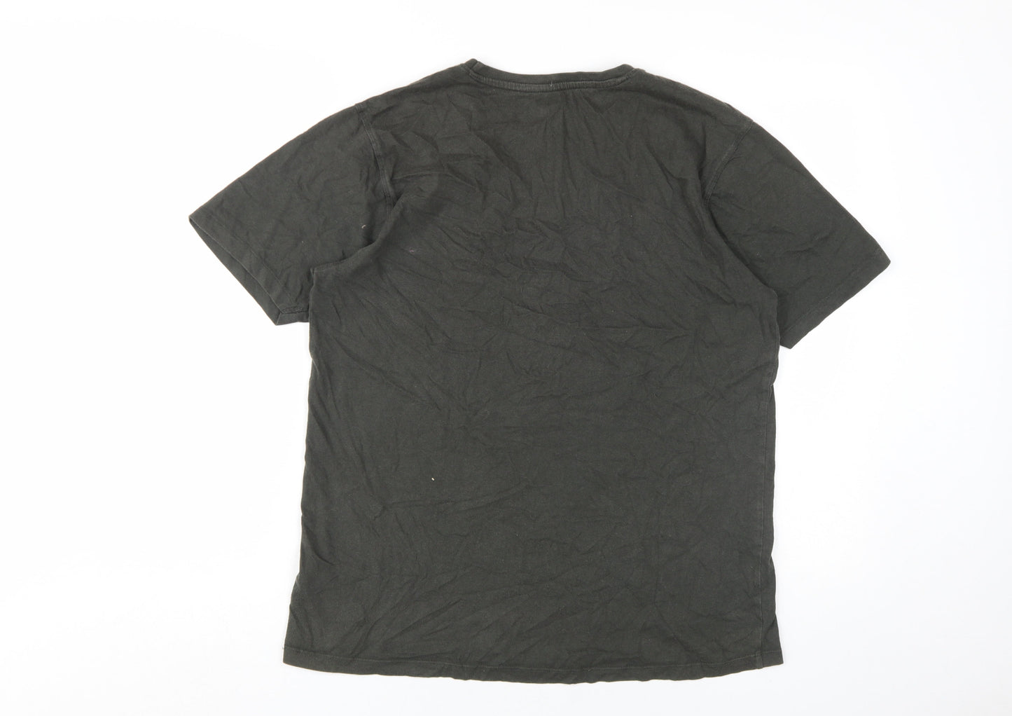Police Men's Green L Cotton Short Sleeve T-Shirt