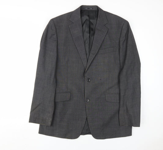 Savoy Taylors Guild Men's Grey Blazer Size 40 Regular Fit