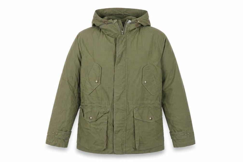 Impermeabile Men's Green Short Parka Jacket, Size 12