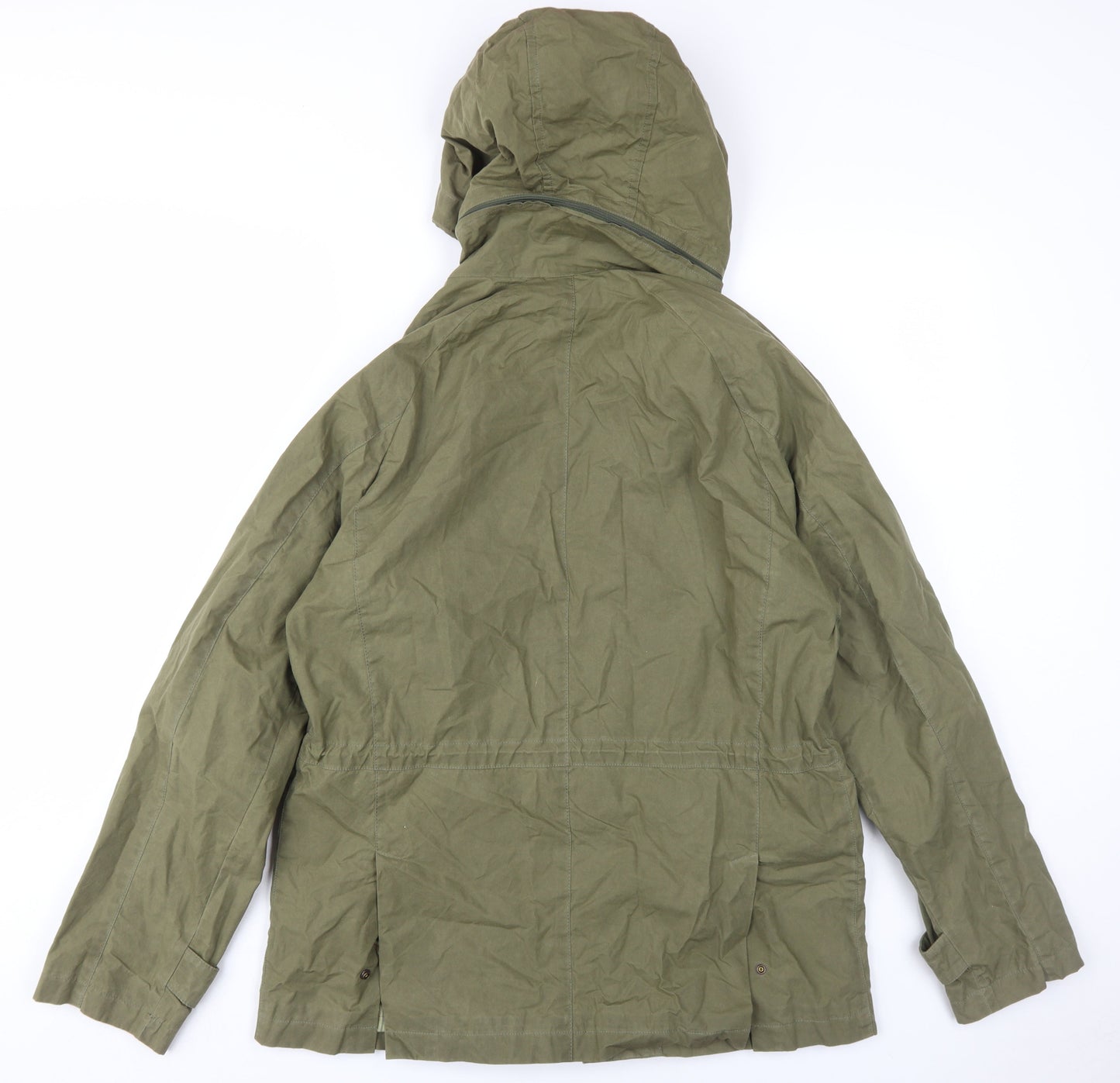 Impermeabile Men's Green Short Parka Jacket, Size 12