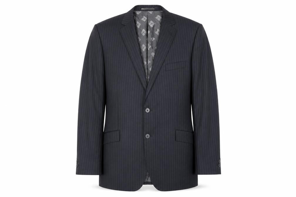 Pierre Cardin Men's Black Striped Blazer Size 46R