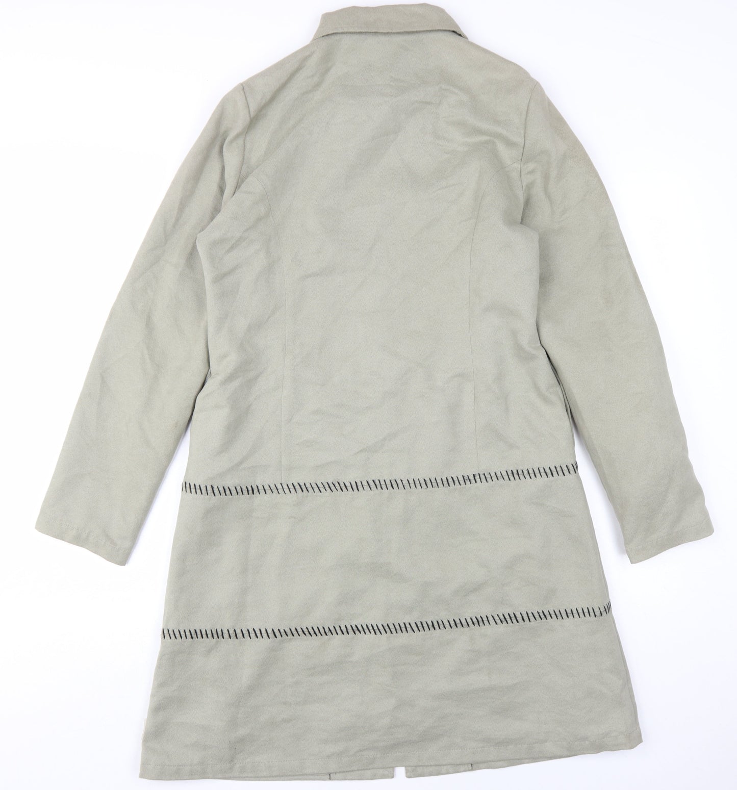 Chilli Pepper Women's Grey Basic Coat Size 2