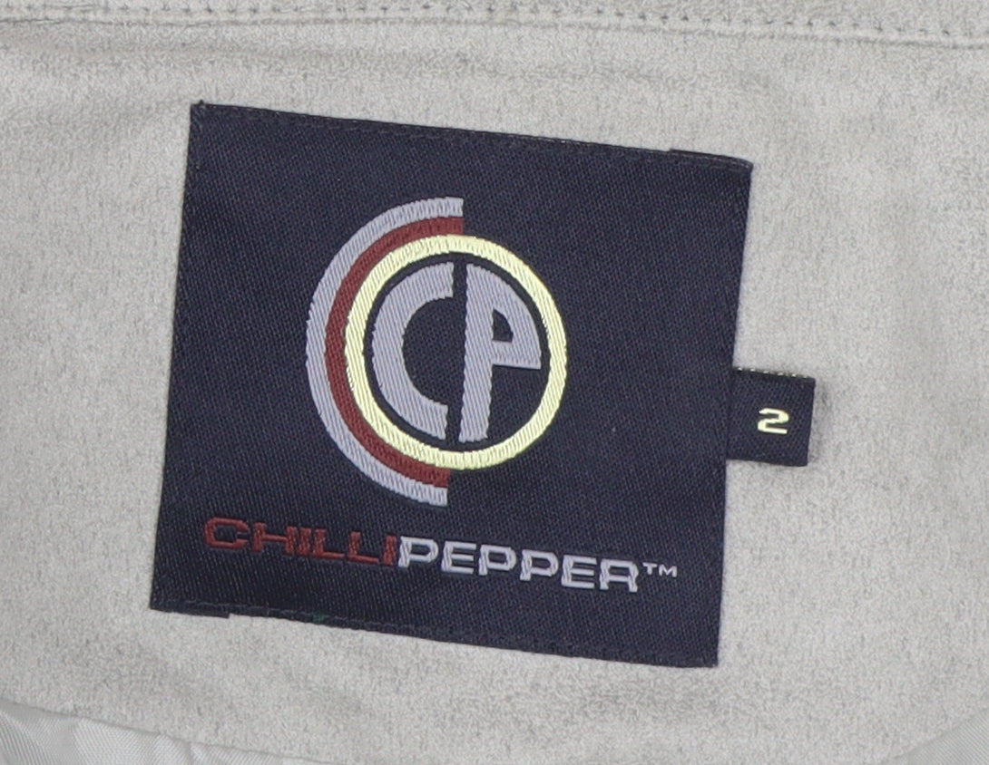 Chilli Pepper Women's Grey Basic Coat Size 2