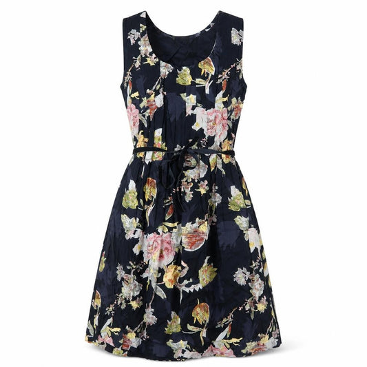 ASOS Women's Black Floral Dress Size 8 Sleeveless
