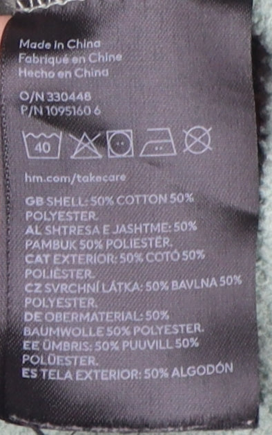 H&M Women's Green Pullover Sweatshirt Crew Neck Size S