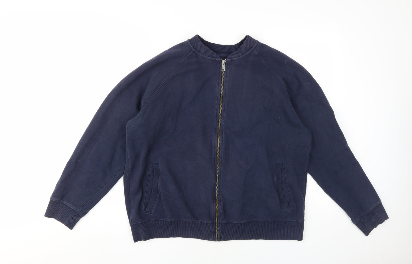 Burton Menswear Men's Blue Bomber Jacket Size L