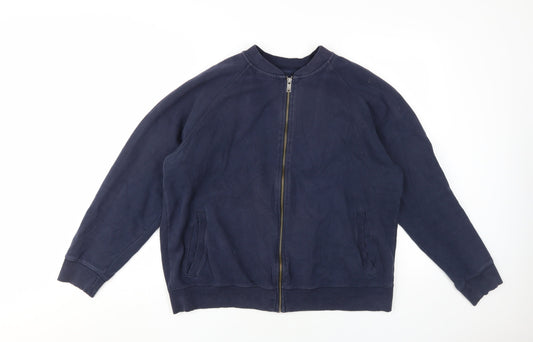 Burton Menswear Men's Blue Bomber Jacket Size L