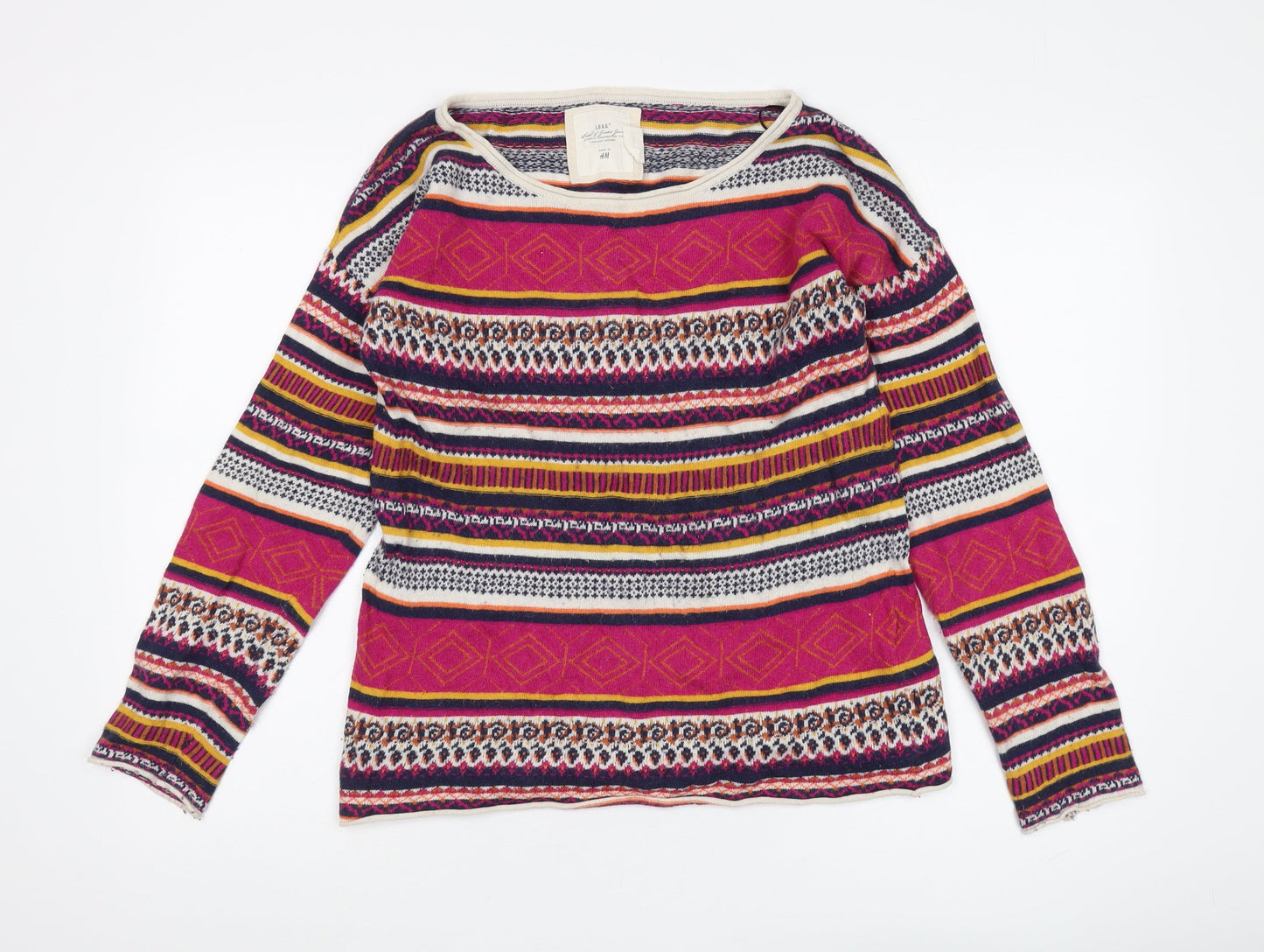 H&M Women Multicoloured Pullover Jumper, Size S