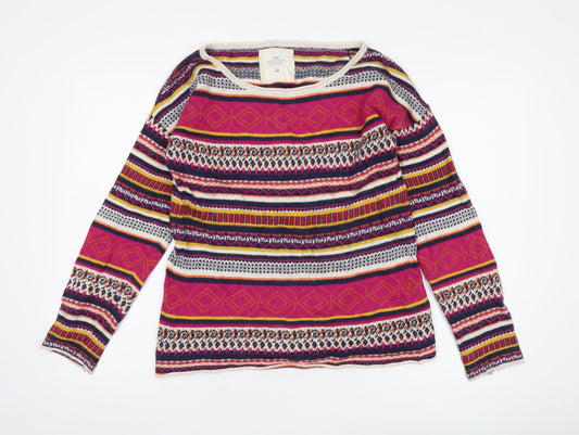 H&M Women Multicoloured Pullover Jumper, Size S
