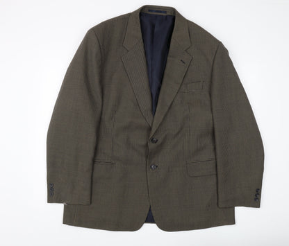 Burton Menswear Men's Brown 46R Check Blazer Regular