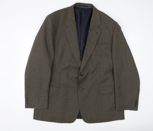 Burton Menswear Men's Brown 46R Check Blazer Regular