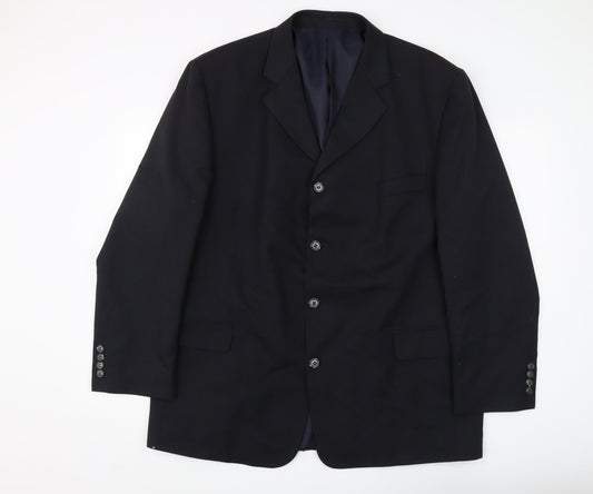 Willson Men's Black Blazer, Size 46, Regular Fit