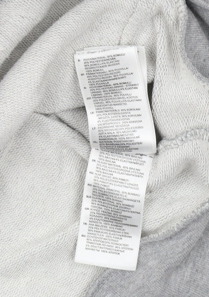 Reebok Men's Grey Pullover Hoodie L, Logo Style
