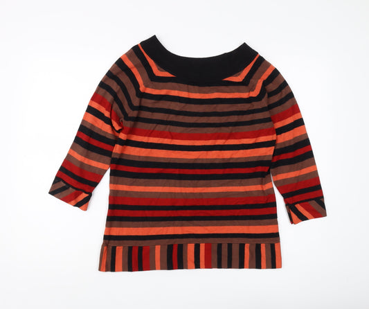 Principles by Ben de Lisi Women's Multicoloured Striped Pullover