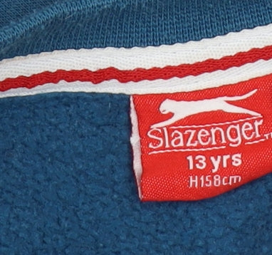 Slazenger Boys Blue Sweatshirt 13 Years Crew Neck Pullover