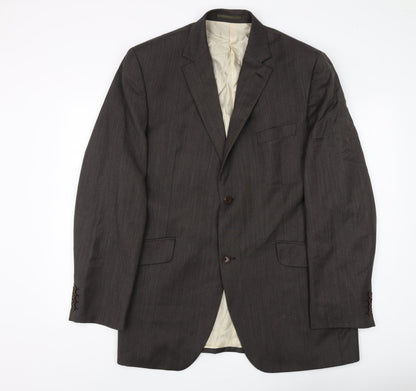 Austin Reed Men's Black Long Blazer 44L, Formal