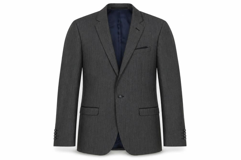 Benetti Men's Grey Slim Fit Blazer - Size 36L