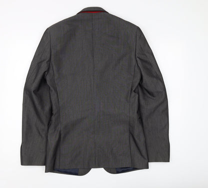 Benetti Men's Grey Slim Fit Blazer - Size 36L