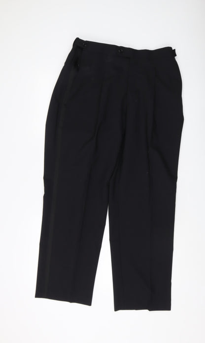 Additional front view of Taylor & Wright Men's Black Dress Pants, size 36, Formal