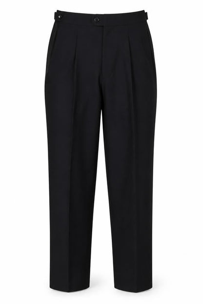 Front view of Taylor & Wright Men's Black Dress Pants, size 36, Formal