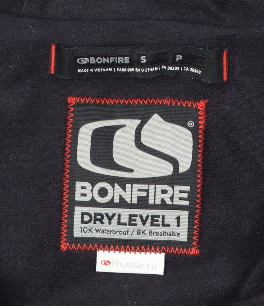 Bonfire Men's Blue Windbreaker Jacket, S, Hooded Waterproof Casual