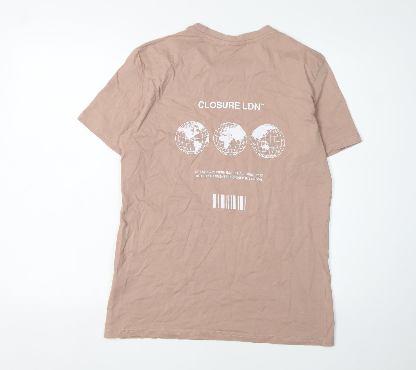 Closure London Men's Beige Cotton T-Shirt S