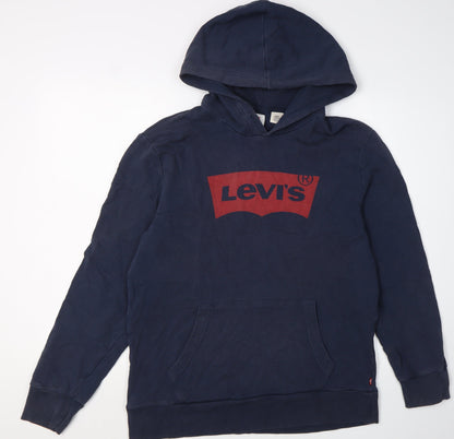 Levi's Men's Blue Pullover Hoodie M Logo Graphic