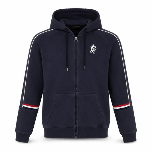 Gym King Men's Blue Full Zip Hoodie S with Logo