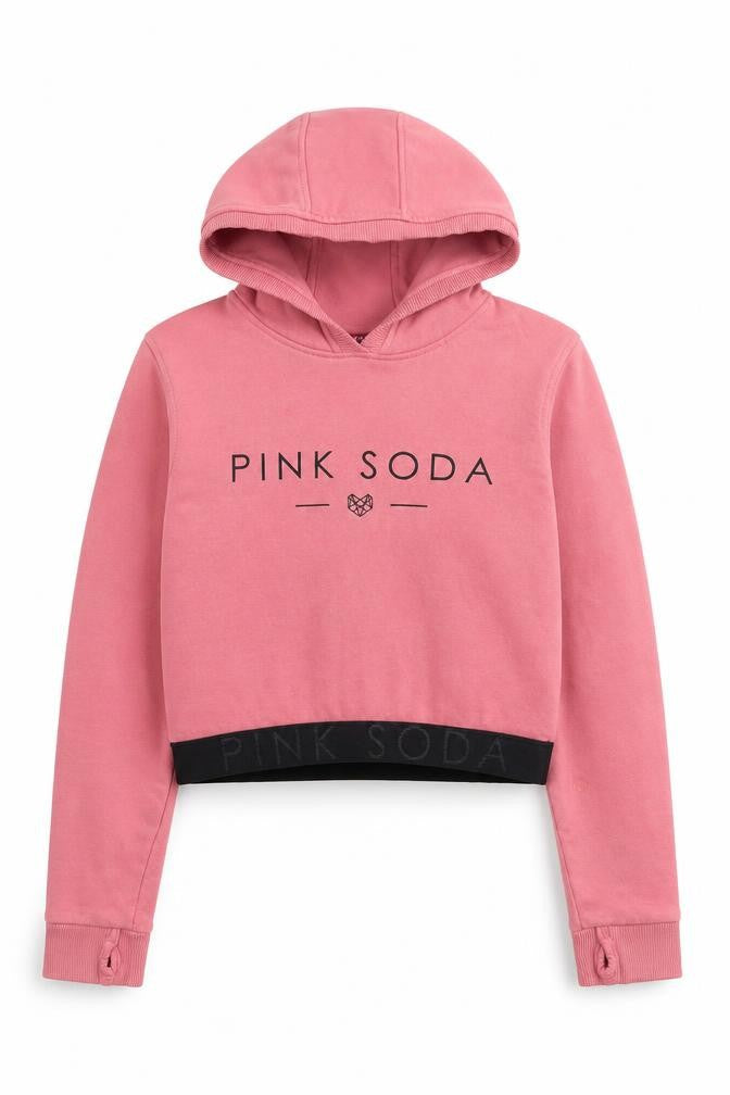 Pink Soda Women's Pink Hoodie Size 8 Pullover