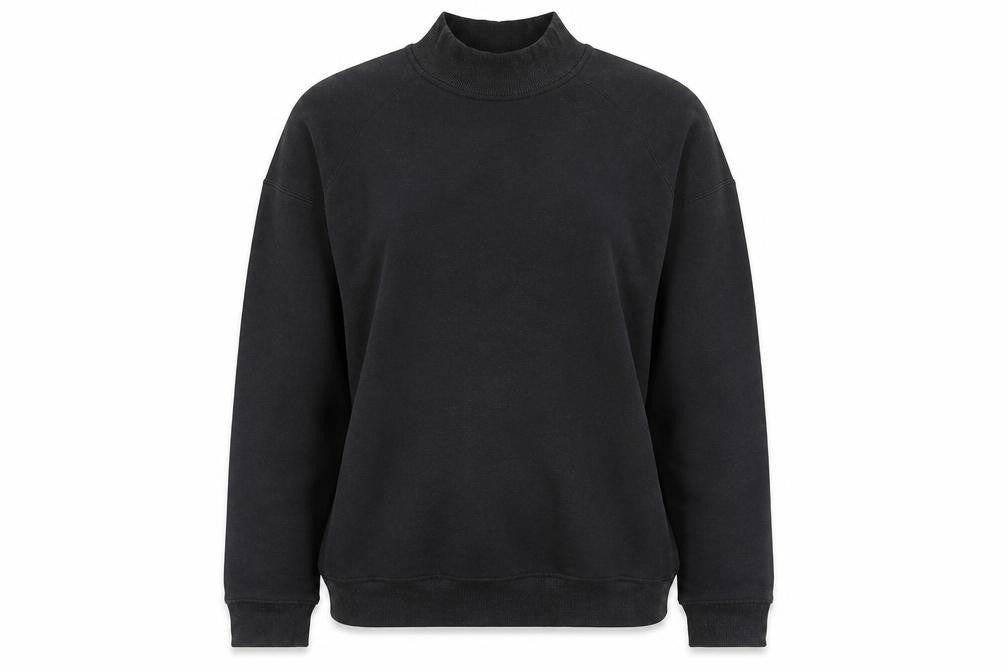 find. Women's Black Mock Neck Sweatshirt S