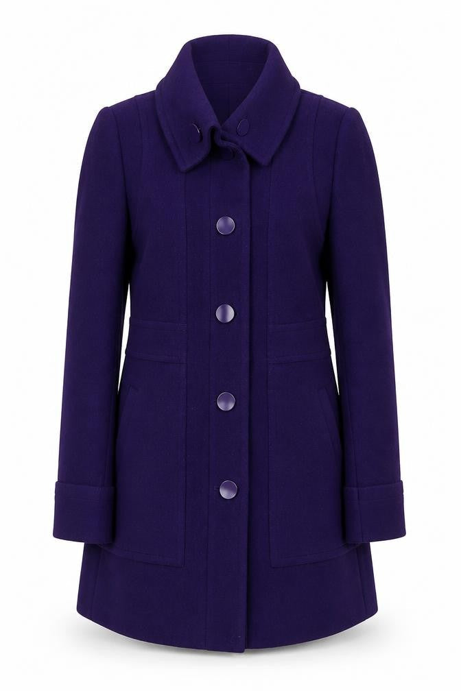 3000 Pink Deluxe Women's Purple Wool Coat Size 10