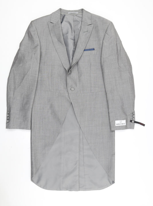 Wilvorst Men's Grey Slim Tuxedo Jacket, 38, Formal