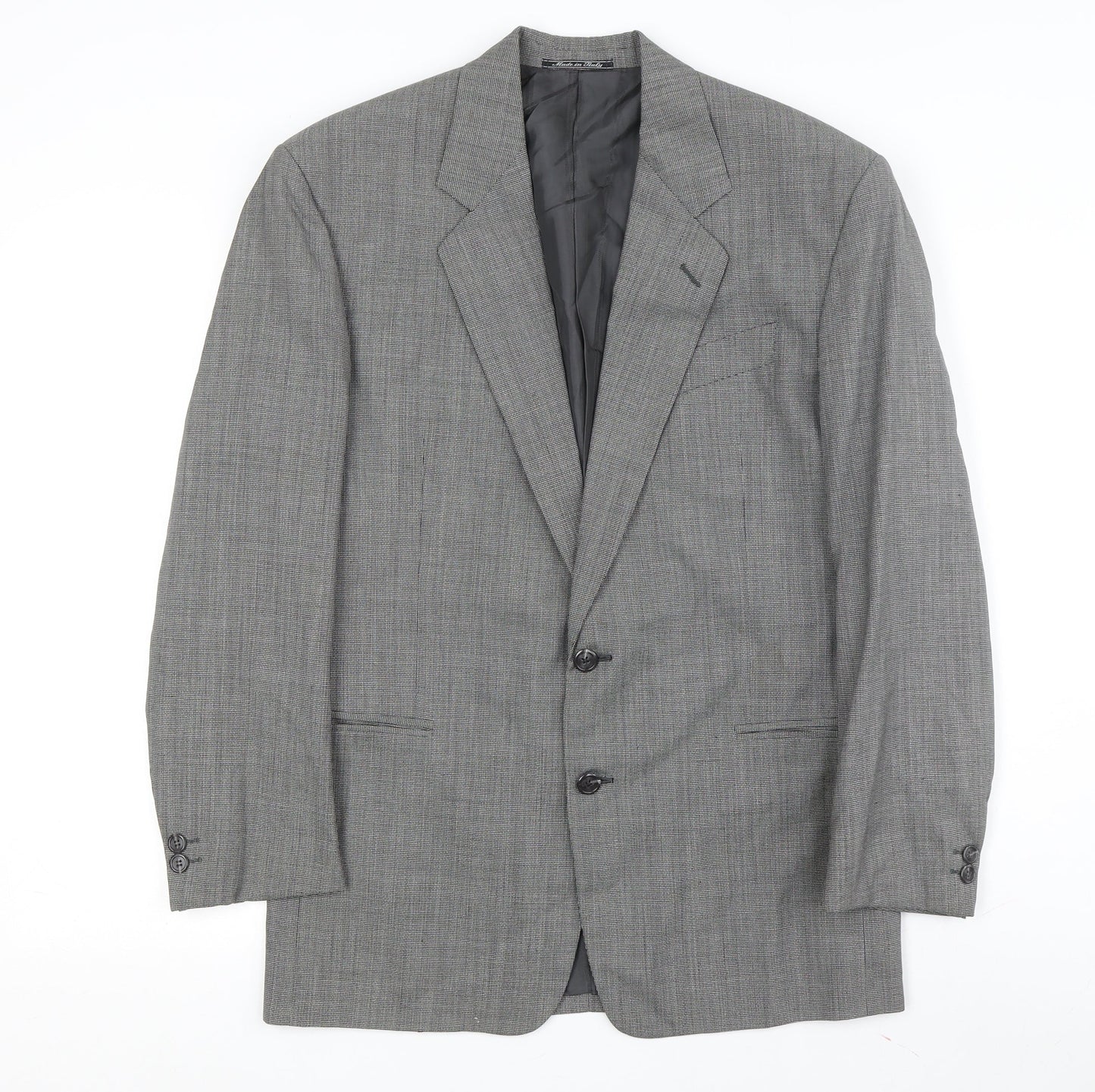 Red's Collection Men's Grey Check Blazer, Single-Breasted 46R