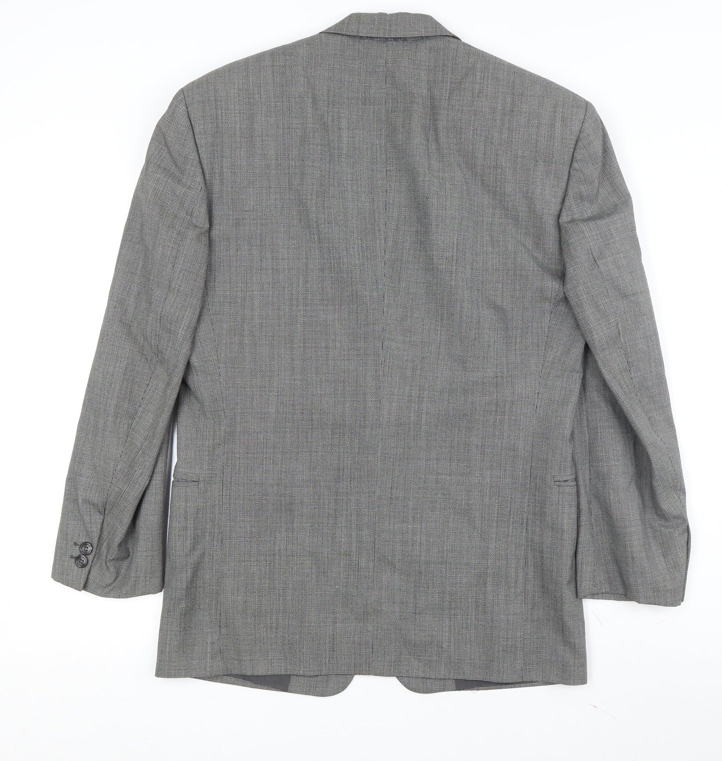 Red's Collection Men's Grey Check Blazer, Single-Breasted 46R