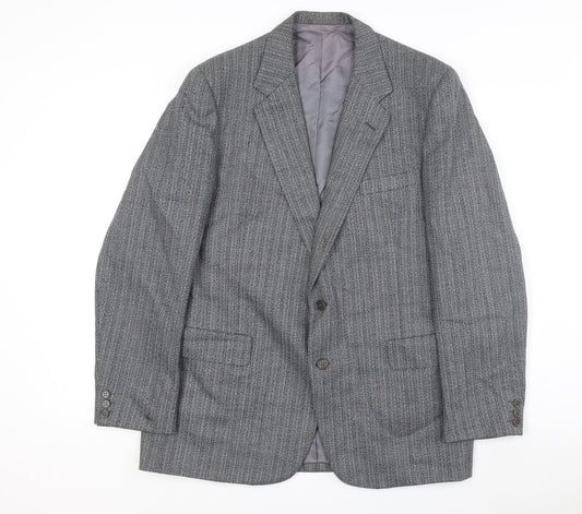 Chester Barrie Men's Grey Herringbone Blazer Size 44R