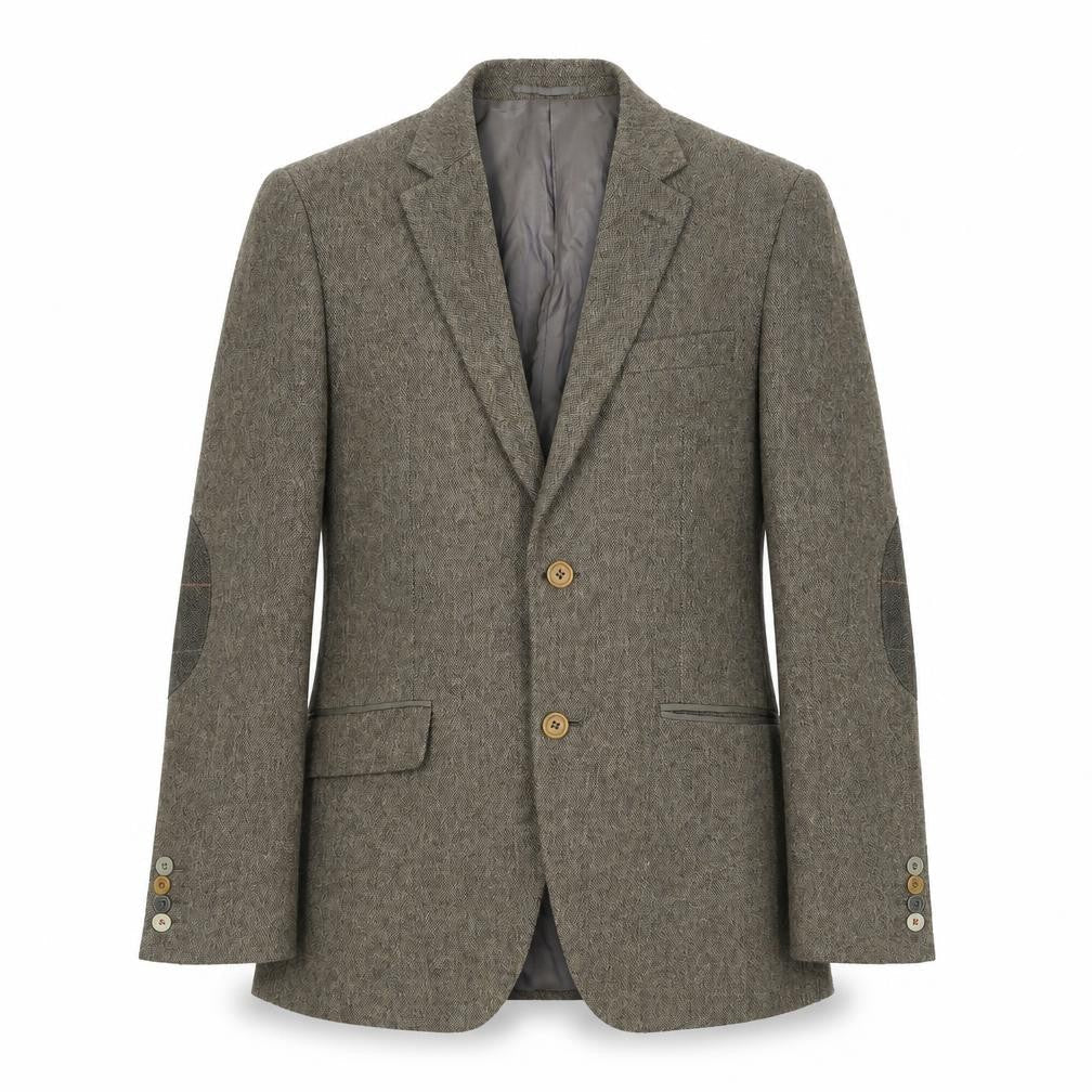Feraud Men's Brown Wool Blazer, Size 40R, Single-Breasted
