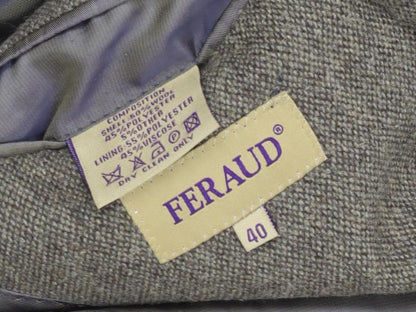 Feraud Men's Brown Wool Blazer, Size 40R, Single-Breasted