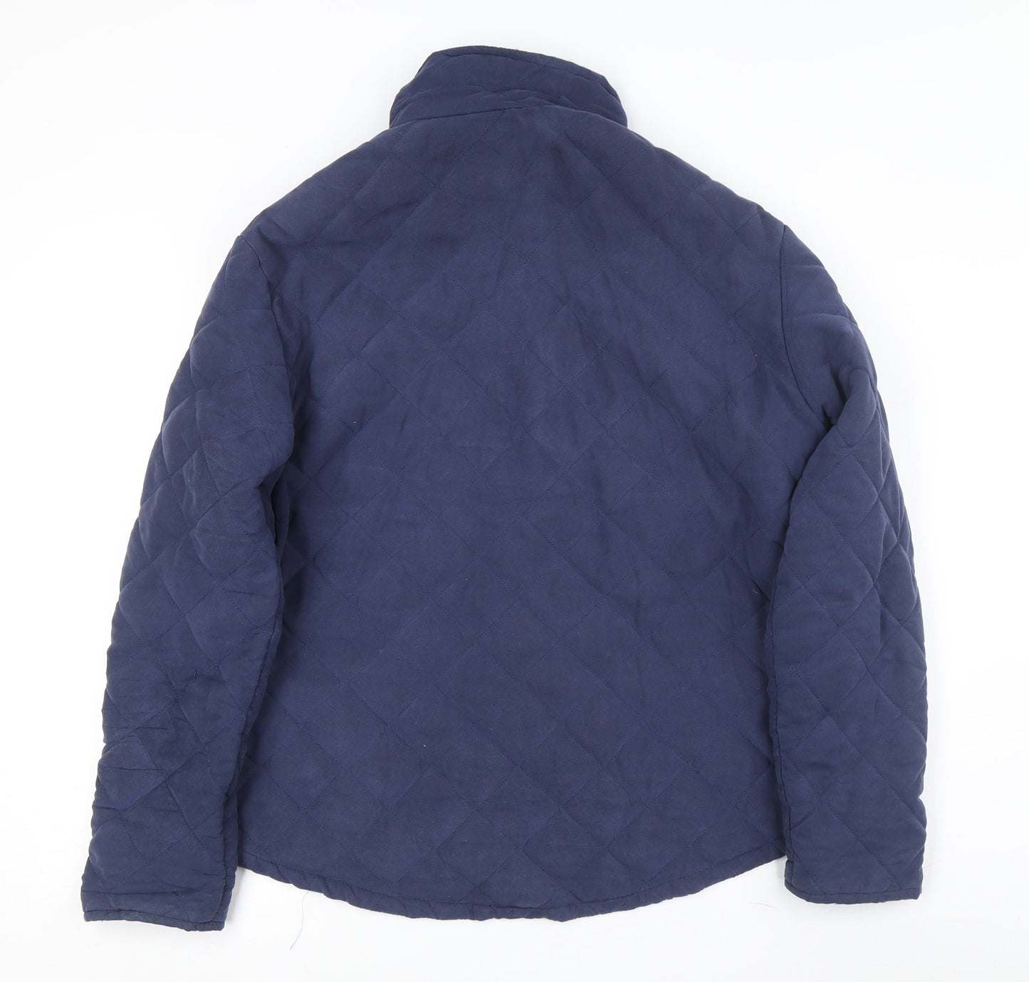 Hi-Diver Men's Blue Quilted Jacket, Medium, Stand-Up Collar