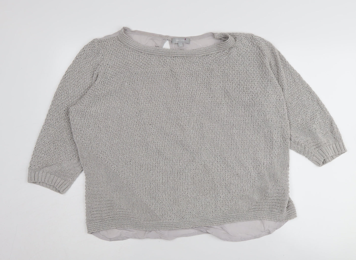 Per Una Women's Grey Pullover Jumper Size 18