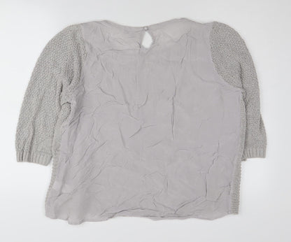 Per Una Women's Grey Pullover Jumper Size 18