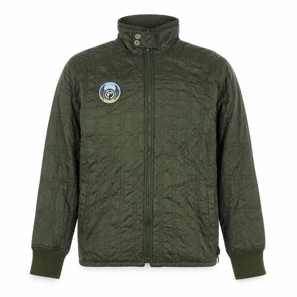 Firetrap Men's Green Quilted Jacket, S, Outdoor, Casual