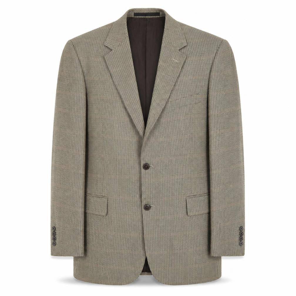 Marks & Spencer Men's Grey Check Blazer, Size 44L