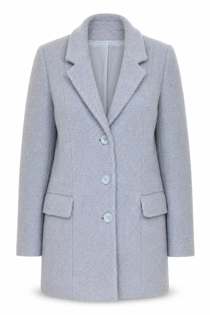 Miss Selfridge Women's Grey Wool Blend Overcoat Size 12
