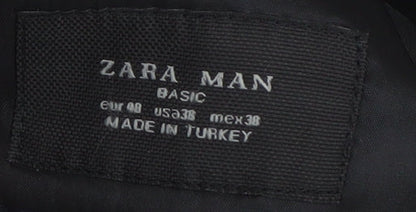 Zara Man Black Blazer, Size 38, Men's Formal Jacket