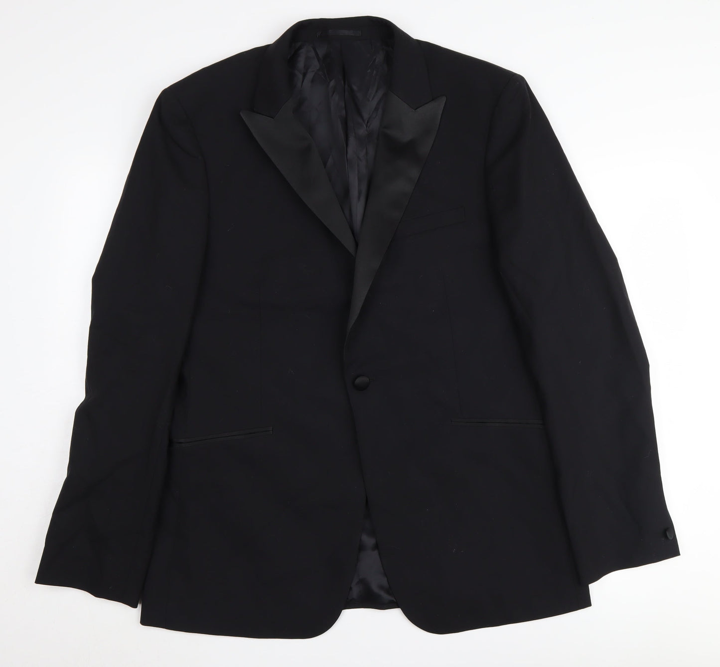 Kin Men's Black Wool Tuxedo Suit Jacket Regular Fit