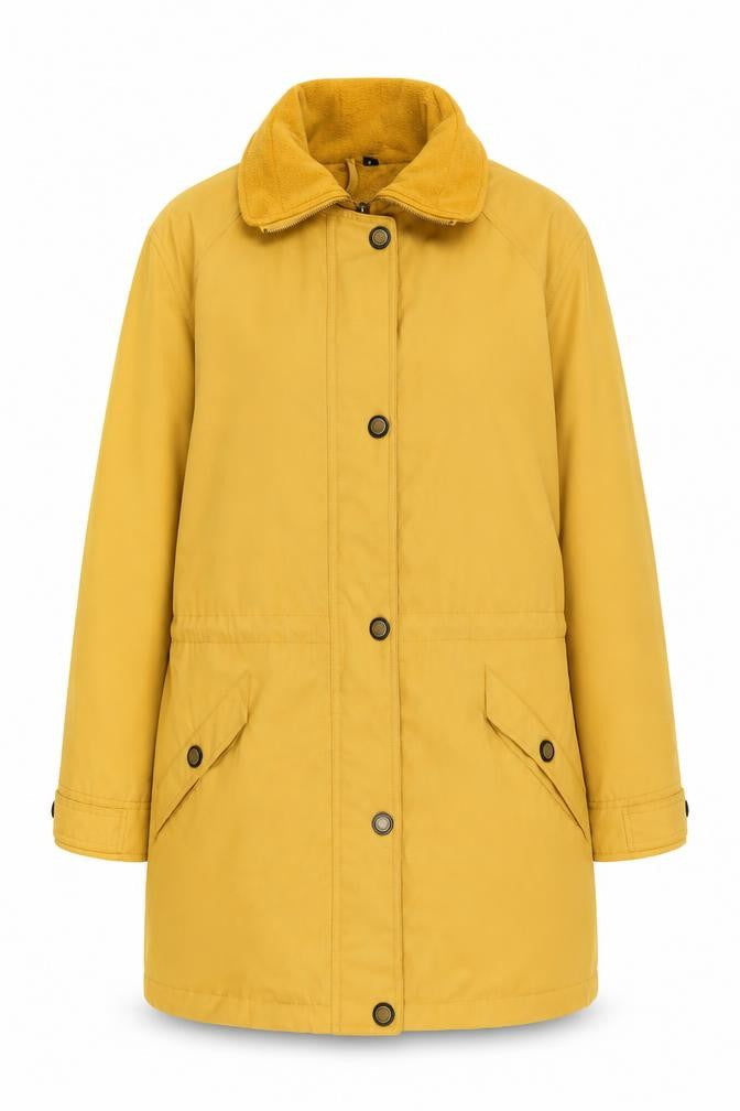 Dannimac Women's Yellow Mid-Length Basic Coat M