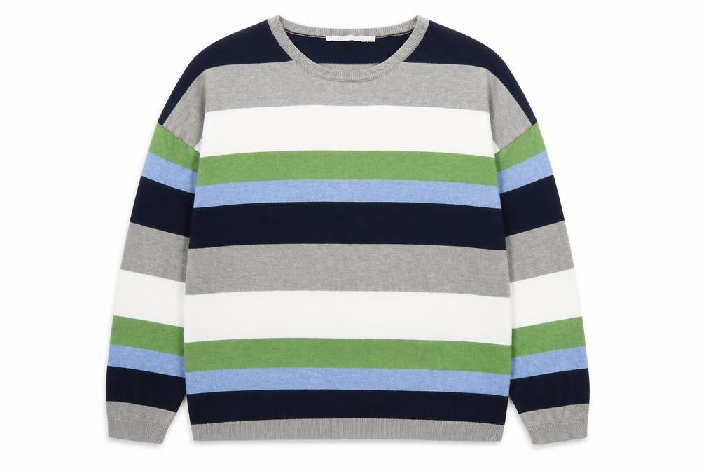 Pebble Bay Women's Multicoloured Striped Pullover Jumper 12